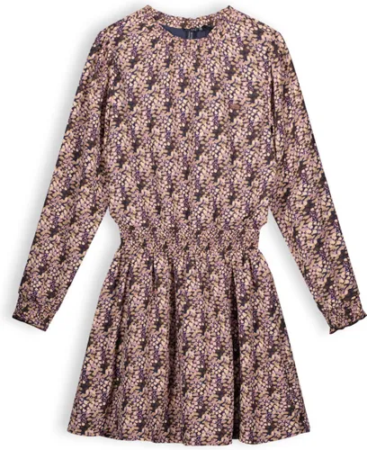 Meisjes jurk print - Moory - Donker roast bruin