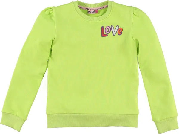 Meisjes sweater - Babette - Lime groen
