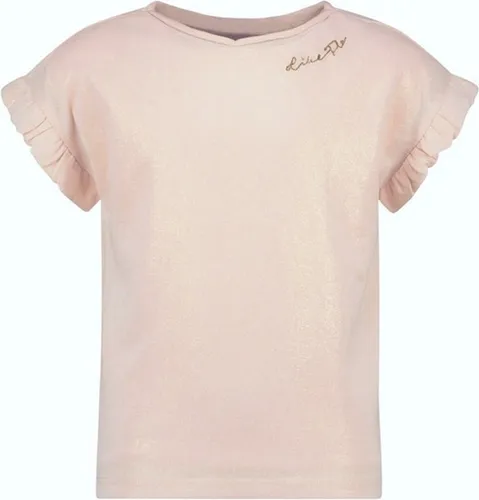 Meisjes t-shirt ruffel - Roze goud