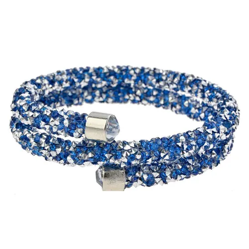 Melady Kralen Armband Ø6-7cm (2mm) Blauw Glas Rond Armband Dames