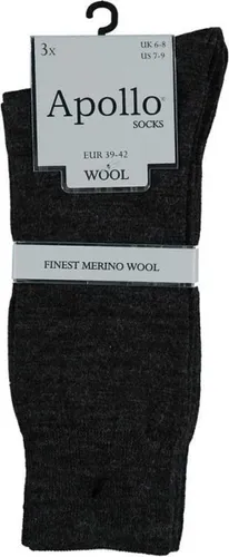 Merino Wollen Sokken - Antraciet - 3 Paar