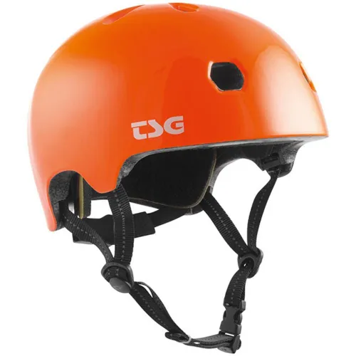 Meta Solid Color Gloss Orange Helm - L/XL
