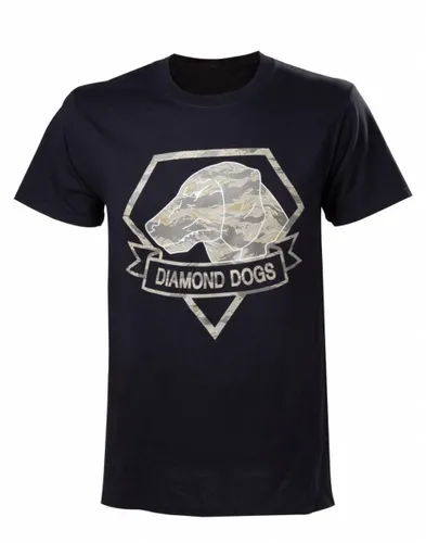 Metal Gear Solid V - Diamond Dogs Camo Logo Mannen T-shirt - Zwart - S