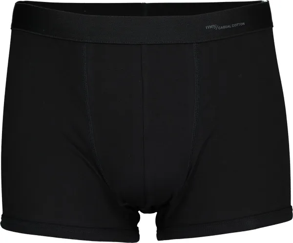 Mey Casual Cotton shorty (1-pack) - heren boxer kort met zachte tailleband - zwart