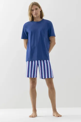 Mey Korte Pyjama Bold Stripes Heren 33047 701 blue sea 54