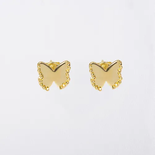 MeYuKu- Sieraden- 14 karaat gouden oorbellen- Vlinder