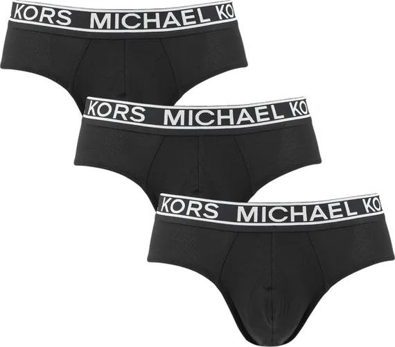 Michael Kors 3P microfiber herenslips mesh zwart - M