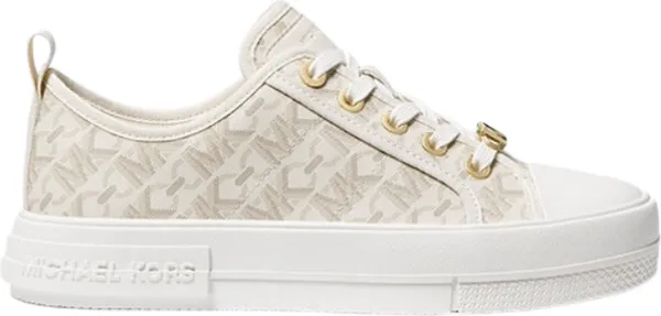 Michael Kors Evy Lace Up Dames Sneakers Laag - Vanilla