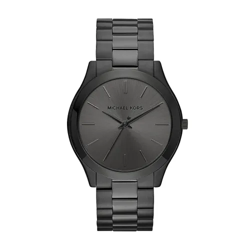 Michael Kors Slim Runway Black IP driehands horloge