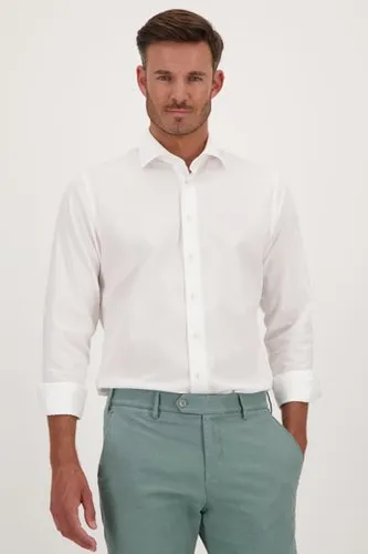 Michaelis Effen wit hemd - Slim fit
