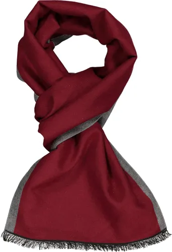 Michaelis heren sjaal - bordeaux rood met grijs