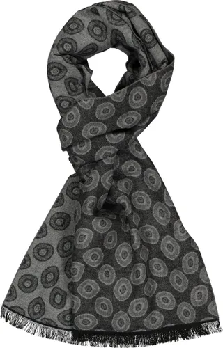Michaelis heren sjaal - zwart met grijs dessin