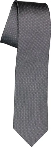 Michaelis stropdas - zijde - antraciet grijs met wit gestipt