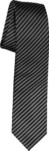 Michaelis stropdas - zwart-wit gestreept