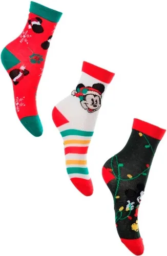 Mickey Mouse - Sokken Mickey Mouse - Kerst - 3 paar