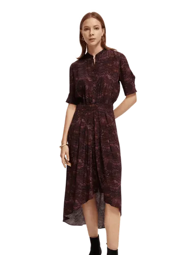 Midi-jurk met korte mouwen - Maat 38 - Multicolor - Vrouw - Jurk - Scotch & Soda