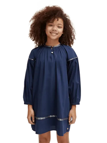 Mini-jurk met glinsterende borduursels en lange mouwen - Maat 14 - Multicolor - Meisje - Jurk - Scotch & Soda