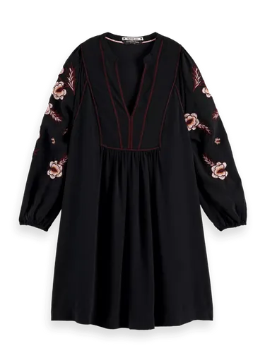 Mini-jurk met lange mouwen en borduursels van biologisch materiaal - Maat 14 - Multicolor - Meisje - Jurk - Scotch & Soda