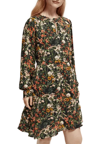 Mini-jurk met print en lange mouwen - Maat S - Multicolor - Vrouw - Jurk - Scotch & Soda