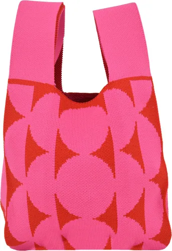 Mini Tas - Cirkel Roze/Rood | Handtas/Shopper | 36 x 20 cm | Fashion Favorite