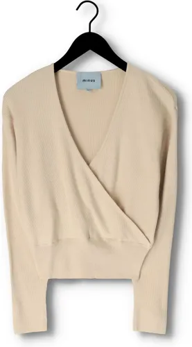 Minus Aline Wrap Knit Pullover Truien & vesten Dames - Sweater - Hoodie - Vest- Beige
