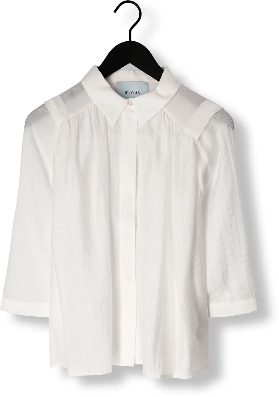 MINUS Dames Blouses Aneda 3/4 Sleeve Shirt - Gebroken Wit