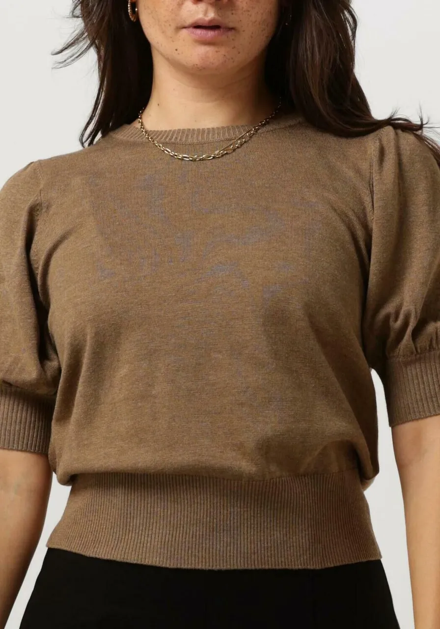 MINUS Dames Tops & T-shirts Liva Knit Tee - Taupe