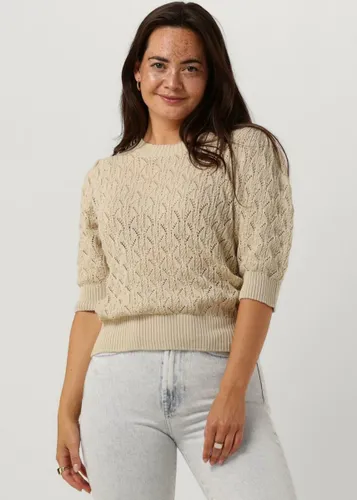 Minus Lamina Half Sleeve Knit Pullover Tops & T-shirts Dames - Shirt - Zand