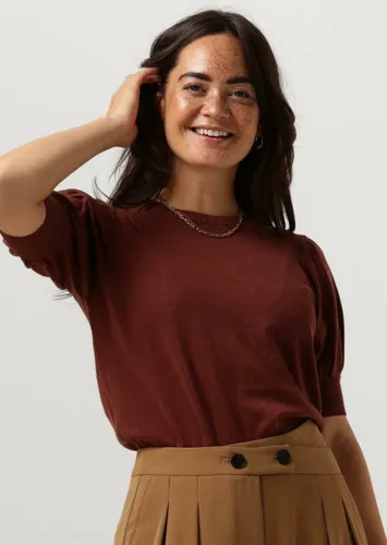 Minus Liva Knit Tee Tops & T-shirts Dames - Shirt - Roest