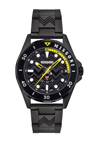 Missoni GMT MW1I00523 Horloge - Staal - Zwart - Ø 42 mm