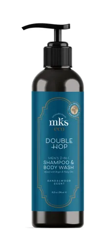 MKS-Eco Men Double Hop Men's 2 in 1 Shampoo & Body Wash Sandalwood 296ml