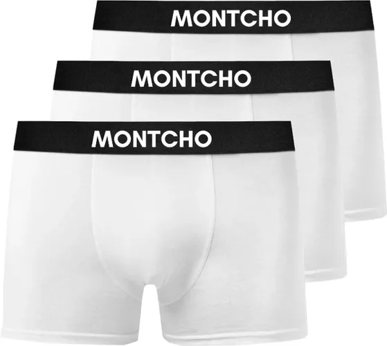 MONTCHO - Essence Series - Boxershort Heren - Onderbroeken heren - Boxershorts - Heren ondergoed - 3 Pack - Wit - Heren