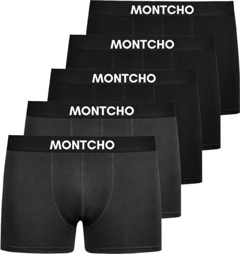 MONTCHO - Essence Series - Boxershort Heren - Onderbroeken heren - Boxershorts - Heren ondergoed - 5 Pack (3 Zwart - 2 Antraciet) - Heren