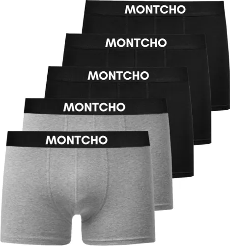 MONTCHO - Essence Series - Boxershort Heren - Onderbroeken heren - Boxershorts - Heren ondergoed - 5 Pack (3 Zwart - 2 Grijs) - Heren