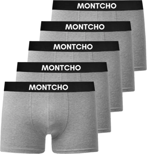MONTCHO - Essence Series - Boxershort Heren - Onderbroeken heren - Boxershorts - Heren ondergoed - 5 Pack - Grijs - Heren