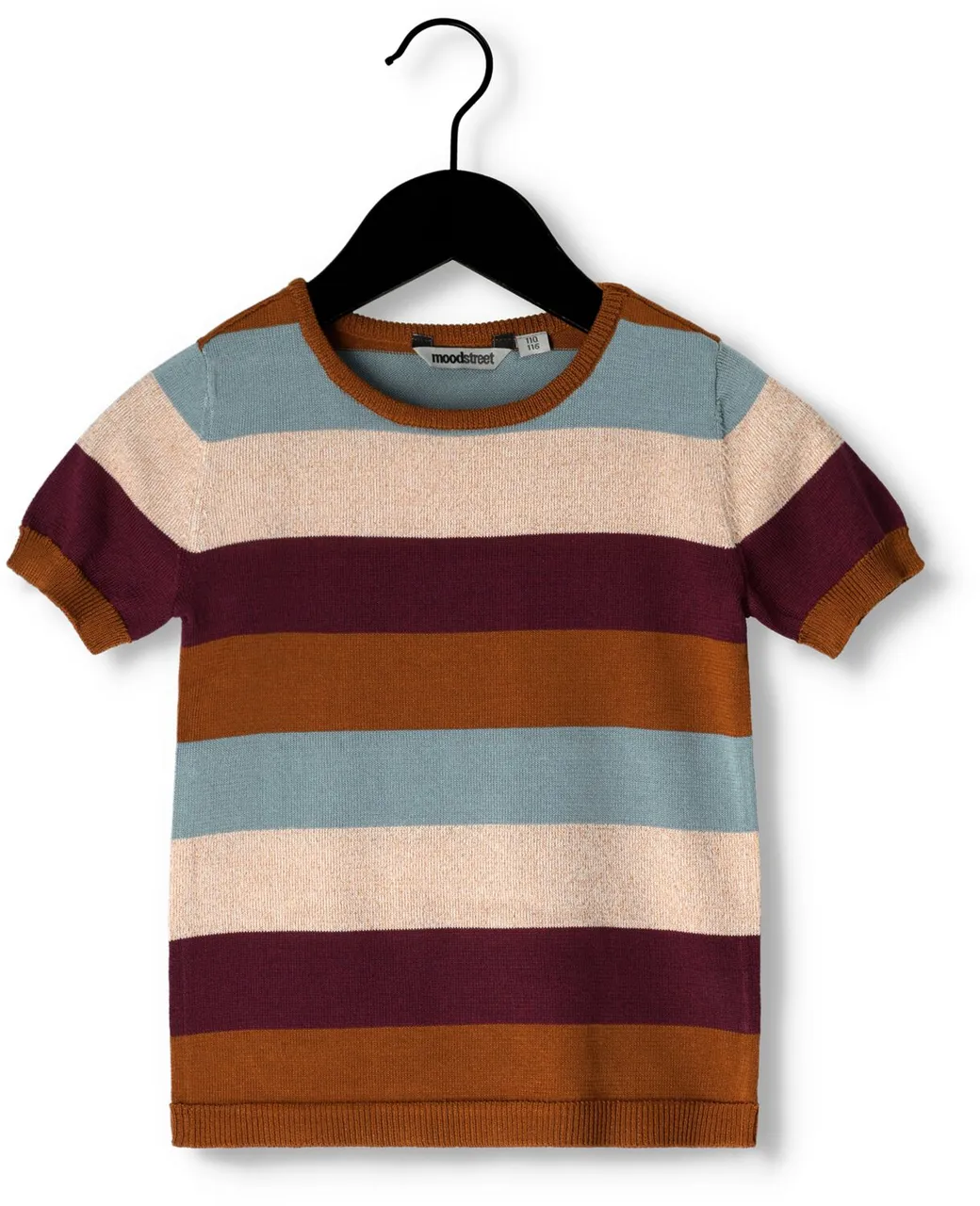 MOODSTREET Meisjes Tops & T-shirts Fine Knitted Striped Top - Groen