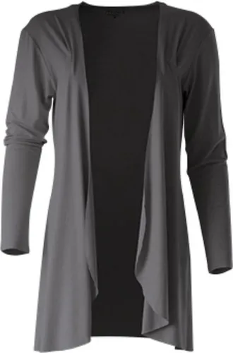 MOOI! Company - Espro los vallend vest - Zonder knopen - T-shirt materiaal - Kleur Charcoal Grey - XS