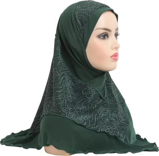 Mooie Donkere groene hoofddoek, hijab