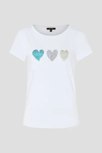 More & More Wit T-shirt met hartjesprint