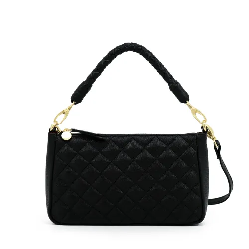 MOSZ Coco S Crossbody Quilted Black Dull Light Gold