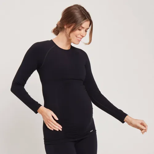 MP naadloos zwangerschapsshirt met lange mouwen - Zwart - XS
