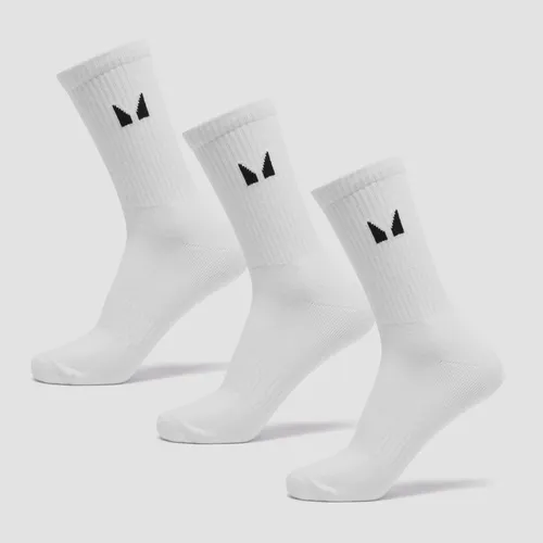 MP unisex sokken (verpakking met drie stuks) - Wit - UK 6-8