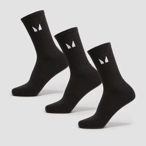 MP unisex sokken (verpakking met drie stuks) - Zwart - UK 9-11