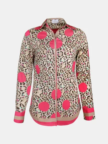 Mucho Gusto Blouse st. denis leopard met roze stippen