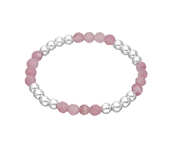 Multimaat ring dames roze verstelbaar zilver 925 en Roze toermalijn edelsteen met geschenkverpakking