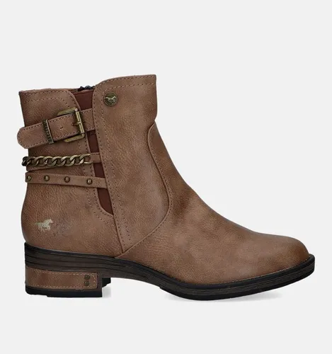 Mustang Taupe Biker boots
