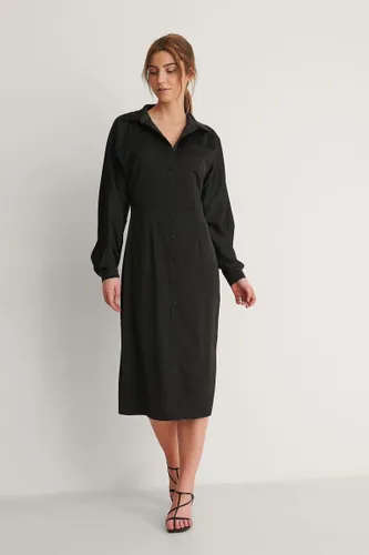 Na-kd Buttoned Midi Dress Jurken Dames - Kleedje - Rok - Jurk - Zwart