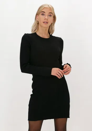 NA-KD Structured Long Sleeve Top Tops & T-shirts Dames - Shirt - Zwart