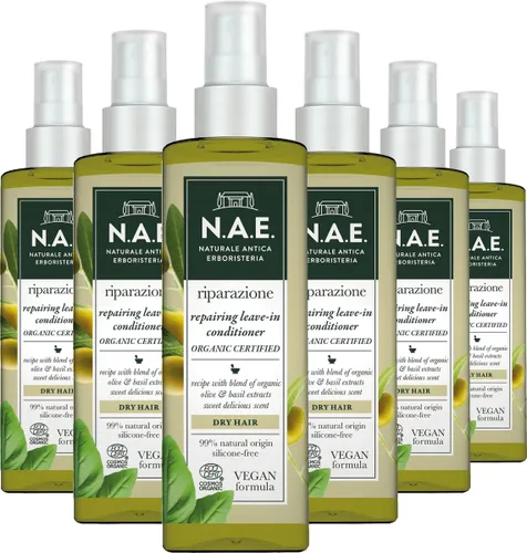 N.A.E. Riparazione Leave-In Biologische Repair Conditioner Spray - Vegan - Haarverzorging - Voordeelverpakking - 6 x 200 ml