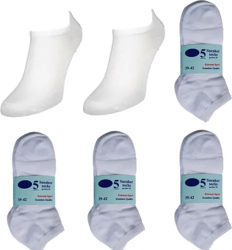 Naft Witte Sneaker Sokken - enkelsokken - 20 PAAR